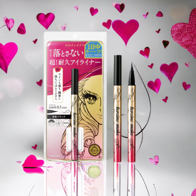 Bút Kẻ Mắt Nước Không Lem Không Trôi Nét Kẻ Siêu Mãnh Kissme Heroine Make Eyeline Màu Đen (0.4 mL)