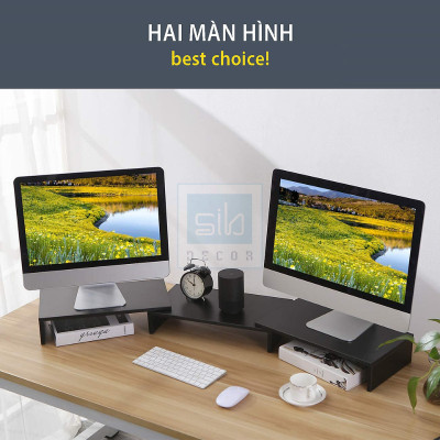 Bộ 3 Kệ Để Màn Hình Đa Chức Năng Dễ Dàng Điều Chỉnh Chiều Dài Từ 80 Đến 120cm SIB Decor KDB10