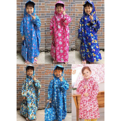 Áo mưa bít trẻ em từ 1 - 4 tuổi , vải dù chống thấm , họa tiết hoạt hình cute , kèm túi đựng xinh xắn , giao màu ngẫu nhiên
