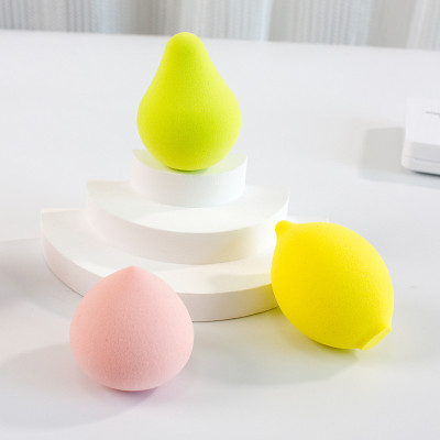 Hộp bông tán phấn trang điểm 4 món hình trái cây  xinh xắn nhiều màu , có hộp đựng siêu đáng yêu cute