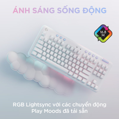Bàn phím không dây gaming Logitech G715 TKL - Bluetooth và Lightspeed, RGB, kèm kê tay - Hàng chính hãng 