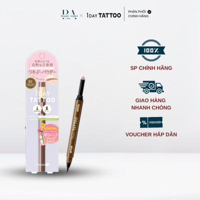 Bút vẽ lông mày 2 đầu chống nước K-PALETTE Lasting 2Way Eyebrow Liquid WP (4 Màu)