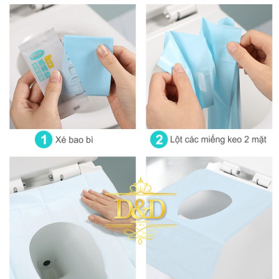 Tấm lót, miếng lót bồn cầu vệ sinh WHIKON dùng một lần tiện lợi