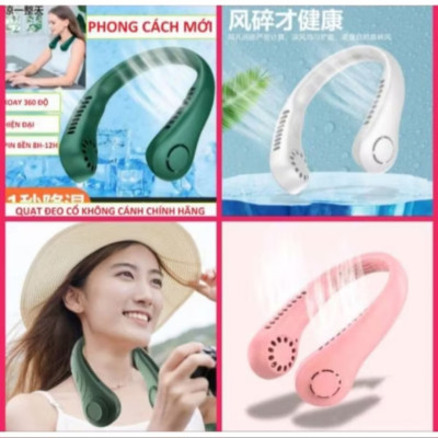 QUẠT GIÓ LÀM MÁT LẠNH ĐEO CỔ VỚI 3 CẤP ĐỘ GIÓ SIÊU MẠNH