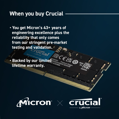 Ram Laptop Crucial DDR5 32GB Bus 4800 – CT32G48C40S5 - Hàng chính hãng