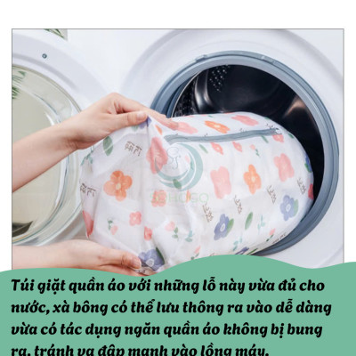 TÚI LƯỚI GIẶT ĐỒ ĐA NĂNG MẪU HOA – 2 LỚP LƯỚI TỔ ONG CAO CẤP TÚI GIẶT ĐỒ MẪU HOA ĐÁNG YÊU – LƯỚI DÀY 2 LỚP