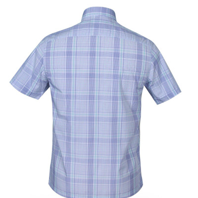 Áo sơ mi nam KHATOCO ngắn tay kẻ caro A1MN468T2-CNCR074-2409-N