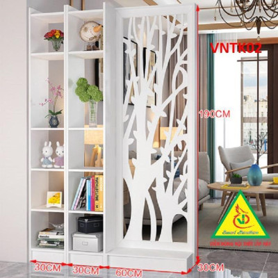 Vách ngăn phòng khách nhà bếp - Vách ngăn liền kệ VNTK02A - Nội thất lắp ráp Viendong Adv