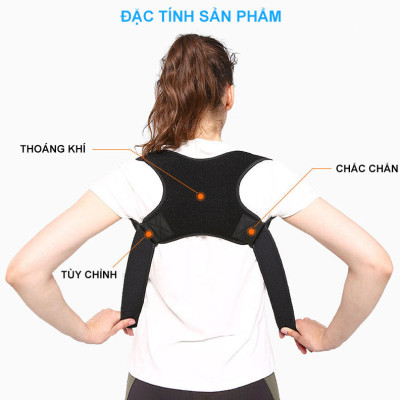 Đai Chống Gù Lưng Điều Chỉnh Cột Sống Cho Người Lớn Aolikes