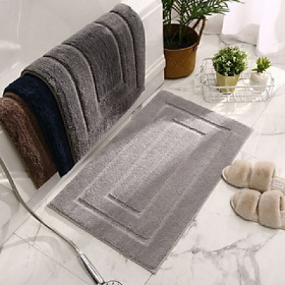 Thảm lau chân, thảm chùi chân thấm nước ROOM MAT sợi len trơn chống trượt, cho phòng khách, phòng tắm - Giao màu ngẫu nhiên