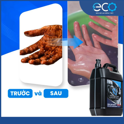 Dung dịch rửa tay ZUTOZ 2 Lít – Tẩy dầu nhớt, mỡ nặng – Dùng garage cơ Khí – bảo vệ da tay