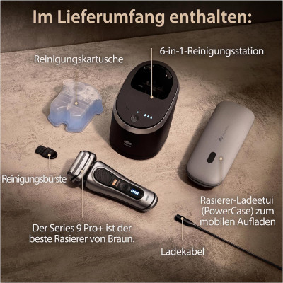  MÁY CẠO RÂU SIÊU CAO CẤP BRAUN SERIES 9PRO+ 9577CC SILVER Hàng chính hãng