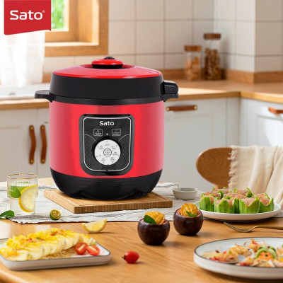 Nồi áp suất đa năng SATO 6AS051.D 6.0L -Nồi áp suất đa chức năng : nấu cơm, nấu cháo, hầm gân, ninh, súp, hấp, giữ ấm ... Dung tích : 6.0 lít phù hợp gia đình 4 - 6 người - Miễn phí vận chuyển toàn quốc - Hàng chính hãng