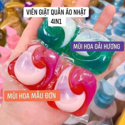Viên giặt xả Bold Gel Ball 3D hương hoa túi 31 viên của Nhật Bản - xanh