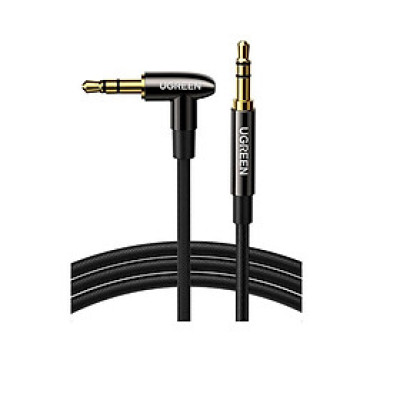 Ugreen 40187 dài 3M 3.5mm góc nghiêng phải AV139 Cáp AUX âm thanh 2 đầu 3.5mm Hàng chính hãng