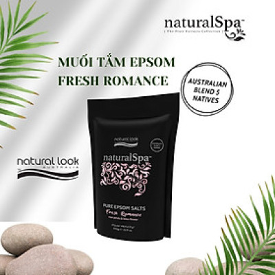 Muối tắm Epsom bổ sung dinh dưỡng làm mềm da, thư giãn các cơ đau nhức, mệt mỏi, cải thiện giấc ngủ - naturalSpa Fresh Romance Epsom Salts 650gr