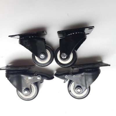 Bộ 4 Bánh Xe Đẩy Hàng 5cm Có Khoá và Không Khoá Chịu Tải Cao