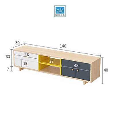 Bộ Kệ Tivi Và Bàn Trà Hiện Đại, Tối Giản Cho Phòng Khách, Phòng Ngủ SIB Decor TV06