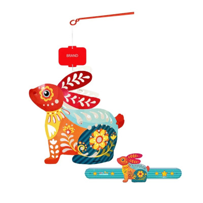 Lồng đèn trung thu Happy KiBu - Lồng đèn sáng tạo, Ánh sáng đêm trăng hình Thỏ