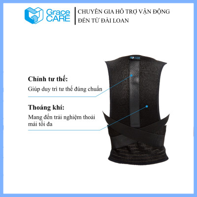 Đai Chống Gù Lưng Grace Care LB224 - Giữ Cột Sống Thẳng, Điều Chình Tư Thế, Phòng Đau Lưng