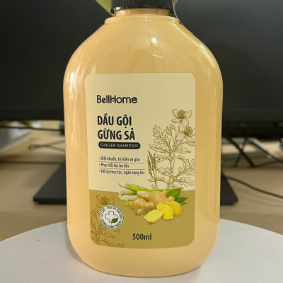 Dầu Gội Gừng Công nghệ sinh học Kích Mọc Tóc Bell Home 500ml