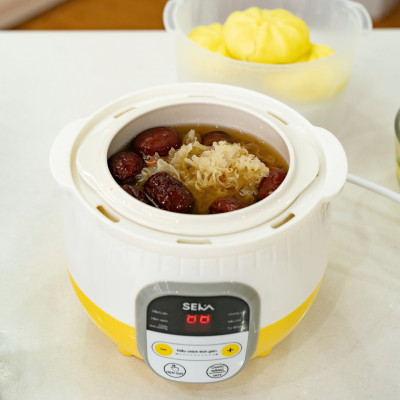 (Model 2025) Nồi Nấu Chậm Đa Năng SEKA SK6132 Nồi Nấu Cháo, Ninh Hầm Hấp 0.8L Hàng Chính Hãng