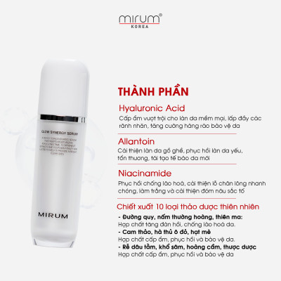 Tinh Chất dưỡng trắng da #Nám, #Tàn_Nhang & Làm_Trắng Da Mirum 45ml – Mirum Glow Synergy Serum