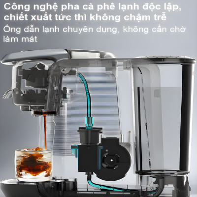 Máy pha cà phê 4 trong 1, Espresso, Viên Nén Nespresso, Nescafe Dolcegusto, Kcup thương hiệu Mỹ cao cấp HiBREW H6 - Hàng Nhập Khẩu