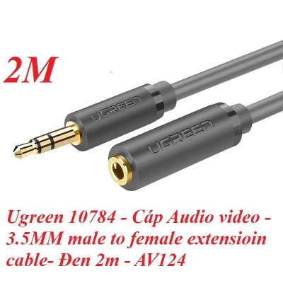 Ugreen UG10784AV124TK 2M màu Đen Cáp âm thanh 3.5mm nối dài - HÀNG CHÍNH HÃNG