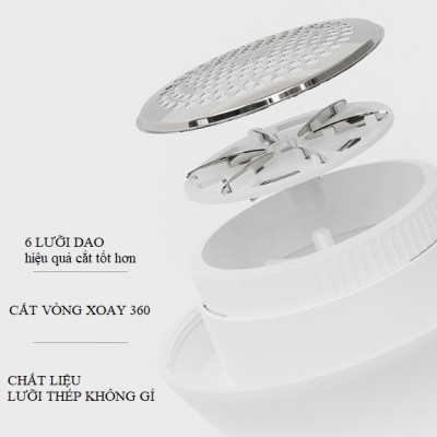 Máy cắt lông xù quần áo Sothing DSHJ-S-2002 có đèn LED, lưỡi thép không gỉ, 6 lưỡi cắt sắc bén- Hàng Chính Hãng