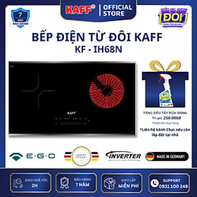 Bếp âm từ hồng ngoại đôi kết hợp nhập khẩu Germany KAFF KF-IH68N - Hàng Chính Hãng
