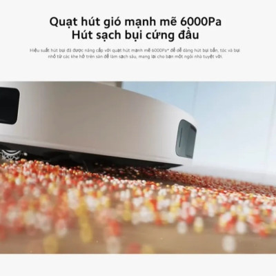 Robot Hút Bụi Lau Nhà 2in1 Xiaomi Robot Vacuum S20+ White | Lực hút mạnh 6000Pa | Hàng Chính Hãng