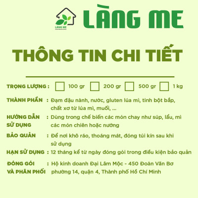 Bóng Cá Chay Loại Ngon 1 KG , Thực Phẩm Chay Ngon Thành Phần Tự Nhiên Không Chất Bảo Quản Không Biến Đổi Gen Sườn Non Chay Làng Me
