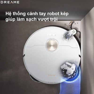 Robot Hút Bụi Lau Nhà Dreame X40 Ultra Lực Hút 12.000 Pa Xòe Giẻ Lau Sát Cạnh Chổi Cắt Chống Rối - Hàng Chính Hãng