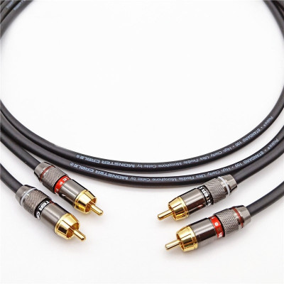 SOAIY Bộ 02 Dây Tín Hiệu Audio RCA Chống Nhiễu Monster Standard 100 - Hàng Nhập Khẩu