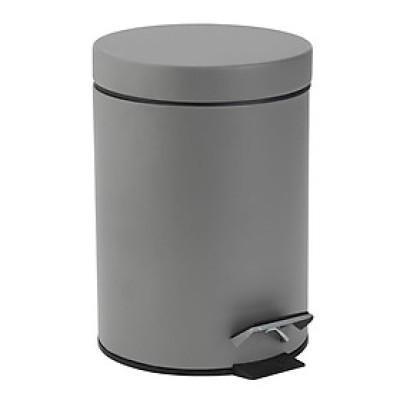 Thùng rác JYSK Mala sơn tĩnh điện xám 17x25cm,3L