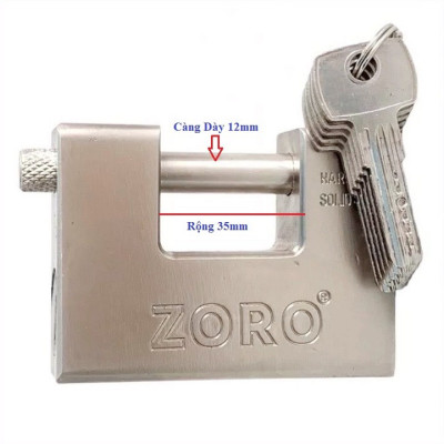 Ổ khoá cửa cầu ngang ZORO nặng 1kg1 chống cắt chống đập chống đục, siêu chịu lực chống trộm