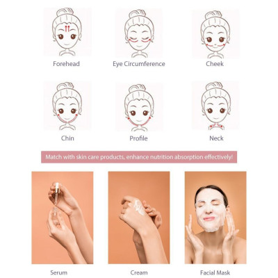 Bộ 2 Máy Massage Mặt Hình Con Lăn Chữ V Và Chữ T 3D Bằng Điện Giúp Da Mặt Săn Chắc