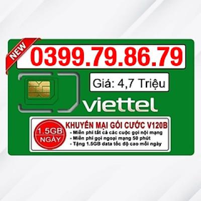 Sim Viettel số đẹp - Hàng chính hãng - 0399.79.86.79