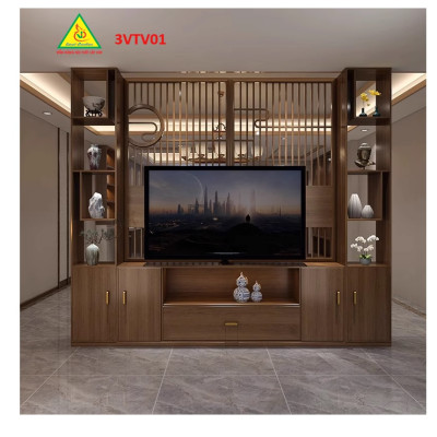 Kệ tivi kiêm vách ngăn phòng khách và nhà bếp 3VTV01 - Nội thất lắp ráp Viễn Đông
