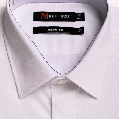 Áo sơ mi nam Khatoco tay ngắn lai bằng