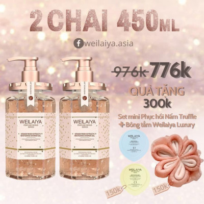 SỮA TẮM TRẮNG DA CÁNH HOA HỒNG DAMASK WEILAIYA