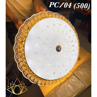 Đèn trần ELYSIA pha lê loại to D500mm phong cách sang trọng trang trí hiện đại - 3 chế độ ánh sáng 