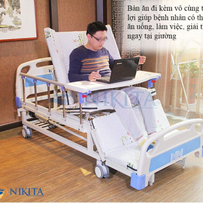 Giường bệnh Y  tế điều khiển bằng điện - Nâng đầu, nâng chân - Nghiêng trái phải - Đi vệ sinh gội đầu tại chổ - DCN 16