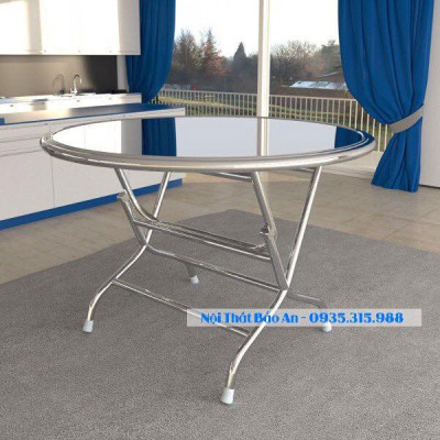 Bàn tròn rộng 1m4 inox 304 chống gỉ , hàng loại 1 bao chất lượng, miễn phí vận chuyển