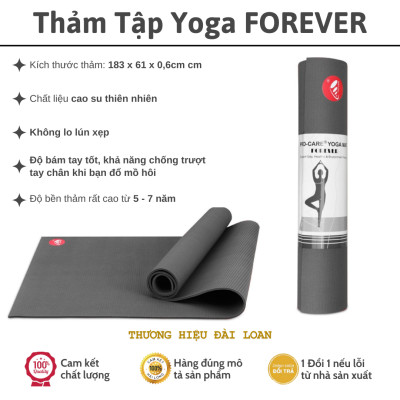 Thảm Yoga Chống Trượt Cao Su Thiên Nhiên PRO-CARE FOREVER - Thảm Tập Siêu Bám, Siêu Bền Chính Hãng