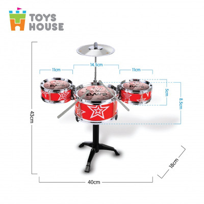 Đồ chơi trống cho bé Jazz Drum Toyshouse - Đồ chơi âm nhạc cho bé trai và bé gái chính hãng