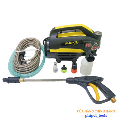 Máy rửa xe công suất 2300W PHIPOL TOOLS QXJ02 xịt rửa đa năng tiện lợi thiết kế nhỏ gọn - Hàng Chính Hãng