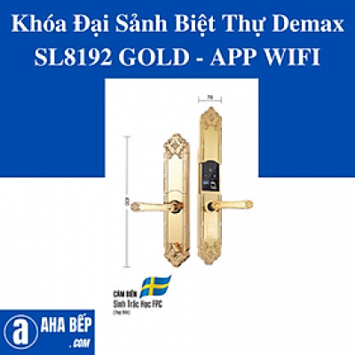 KHÓA ĐẠI SẢNH BIỆT THỰ DEMAX SL8192 GOLD - APP WIFI - HÀNG CHÍNH HÃNG