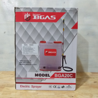 Máy phun thuốc trừ sâu chạy điện 8V Bgas BGA20C 20 lít